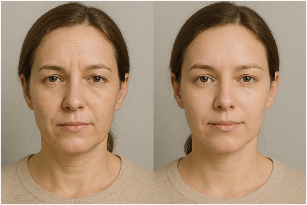 Before and After Botox Treatment in Matthews near Charlotte, NC.